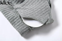 Load image into Gallery viewer, La RoSa women fitness tracksuit 2 pieces set slim crop top + padded sporting leggings active wear outfits skinny