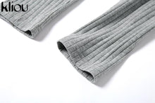 Load image into Gallery viewer, La RoSa women fitness tracksuit 2 pieces set slim crop top + padded sporting leggings active wear outfits skinny