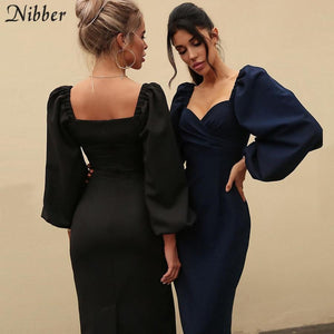 La RoSa sexy pure V Neck off shoulder bodycon dress women autumn winter club party night red Elegant midi dress Mujer black dress 2020