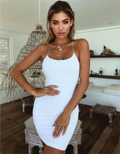 Load image into Gallery viewer, La RoSa Women Sexy Bodycon Party Dresses Backless Clubwear Mini Dress low neck 2020
